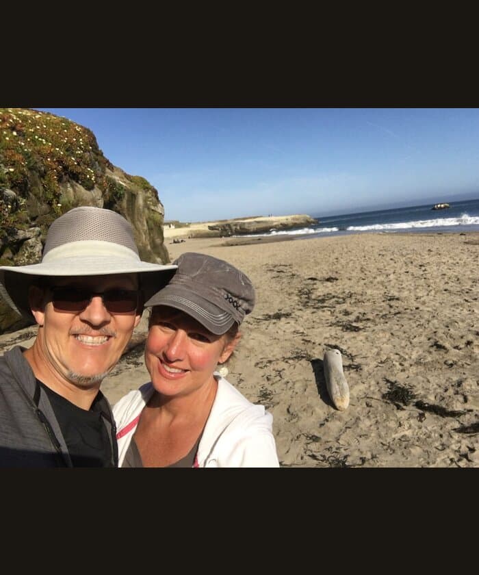 Wylie and Dawna at the beach